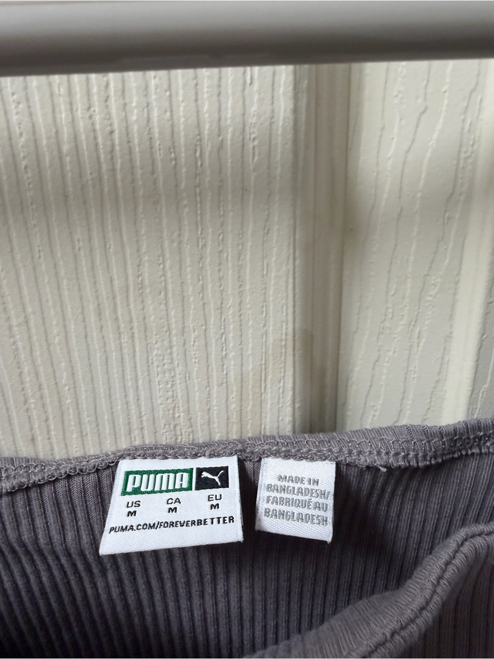 💙 Puma Gray Ribbed Crop Tank - Picture 2 of 3